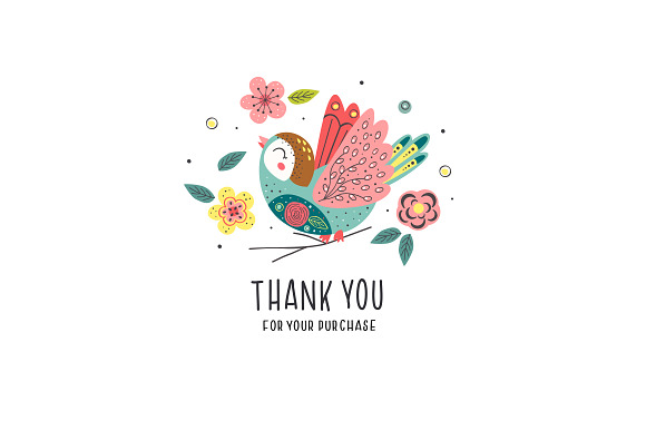 Birds and flowers collection in Illustrations - product preview 12