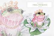 The frog Princess. Watercolor