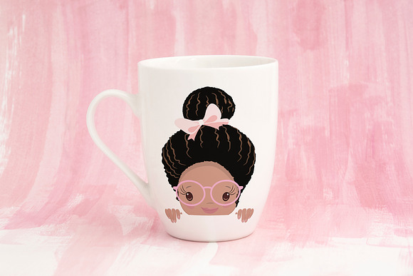 Peeking African American Little Girl in Illustrations - product preview 5
