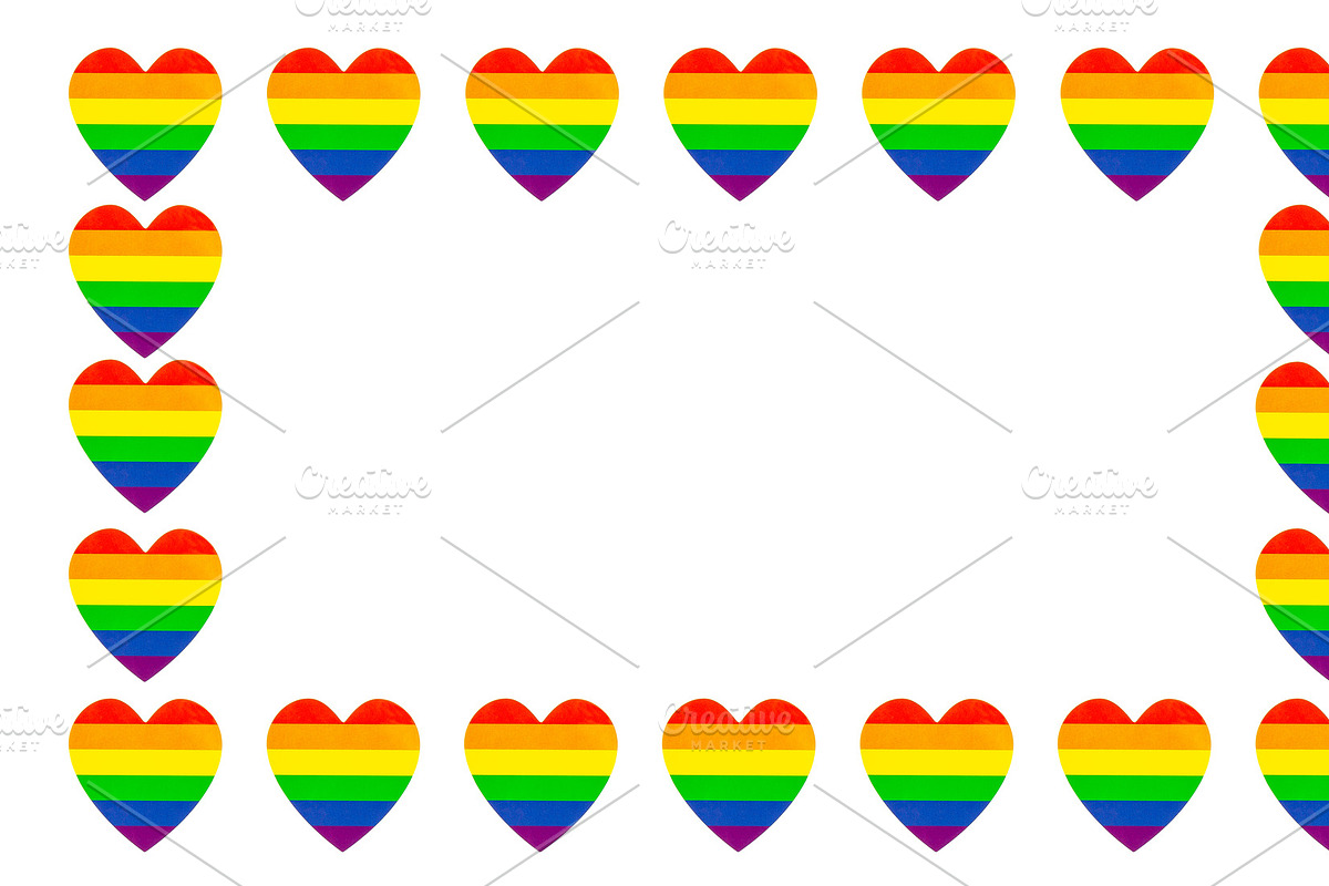 lgbt hearts isolated on white backgr in Illustrations - product preview 8