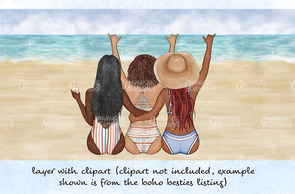 Boho beach - summer beach scenes in Illustrations - product preview 1