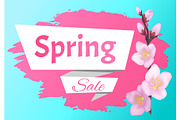 Spring Sale Advertisement Label