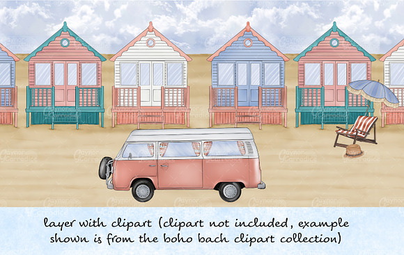 Boho beach - summer beach scenes in Illustrations - product preview 2