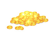 Gold Shiny Ancient Coins with Star