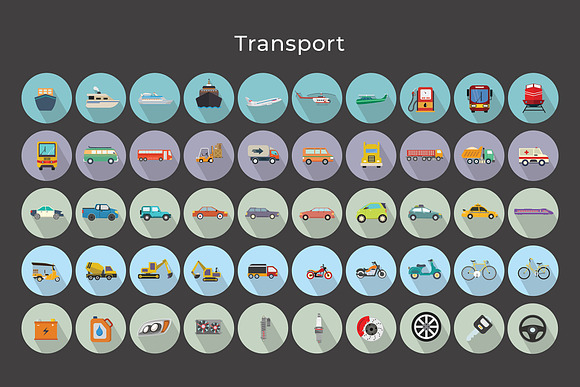 Flat Vector Icons Transport Pack V2 in Icons - product preview 4