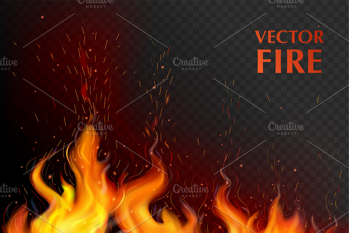 Orange fire flame background in Illustrations - product preview 8