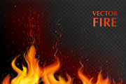 Orange fire flame background
