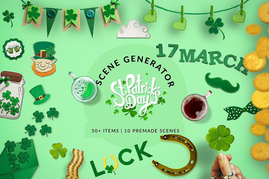 St. Patrick's Day - Scene Generator in Scene Creator Mockups - product preview 8