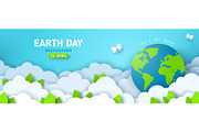 Earth Day card with globe