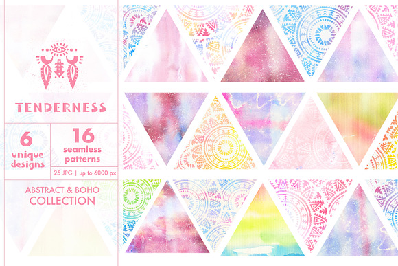 Tenderness: Watercolor Textures in Patterns - product preview 4