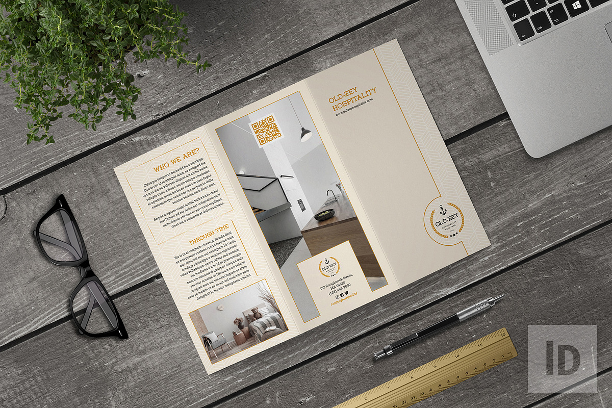 Old Zey Hospitality Trifold ID in Brochure Templates - product preview 8