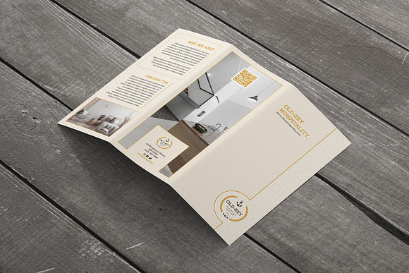 Old Zey Hospitality Trifold ID in Brochure Templates - product preview 4