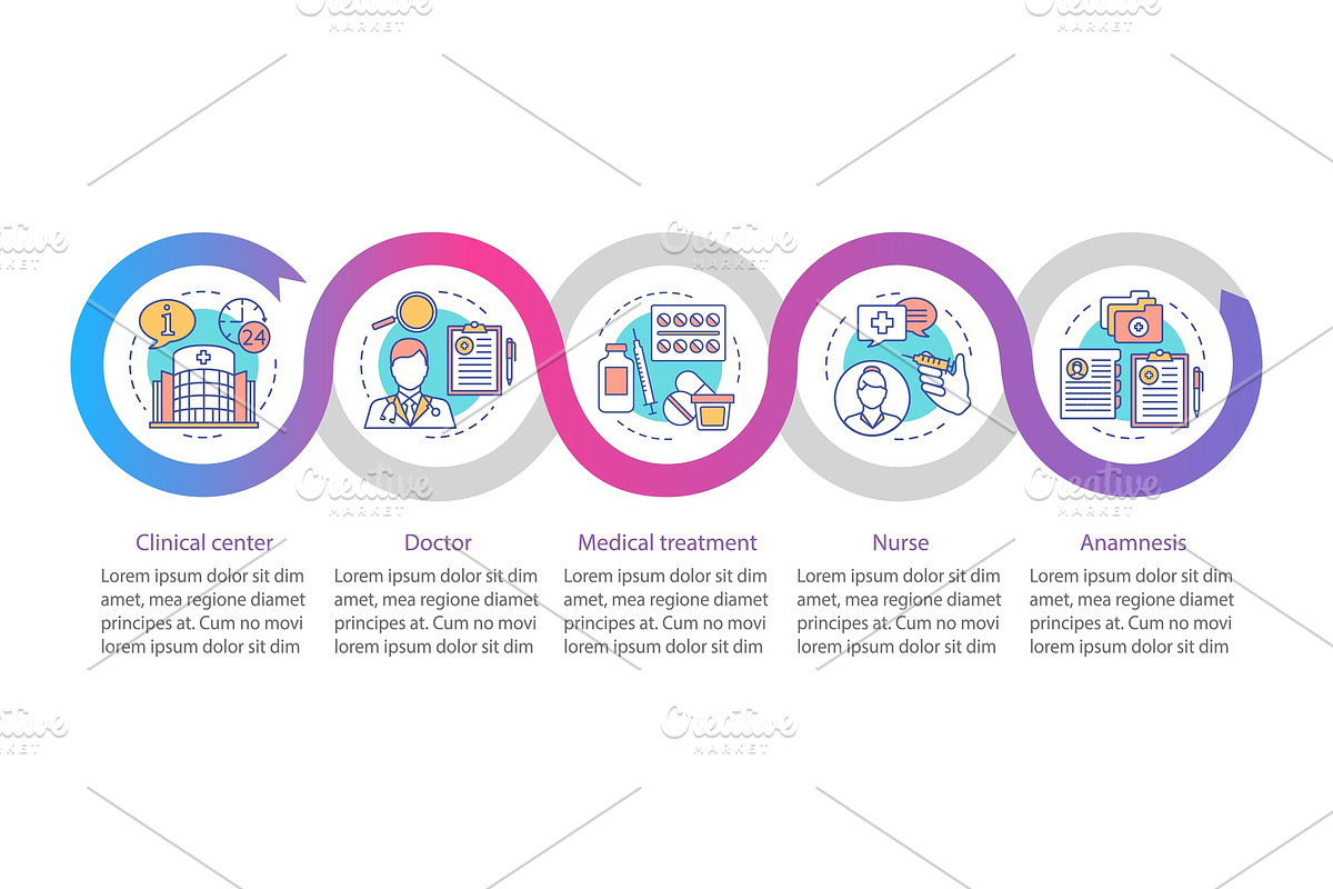 Medicine and healthcare infographic in Illustrations - product preview 8
