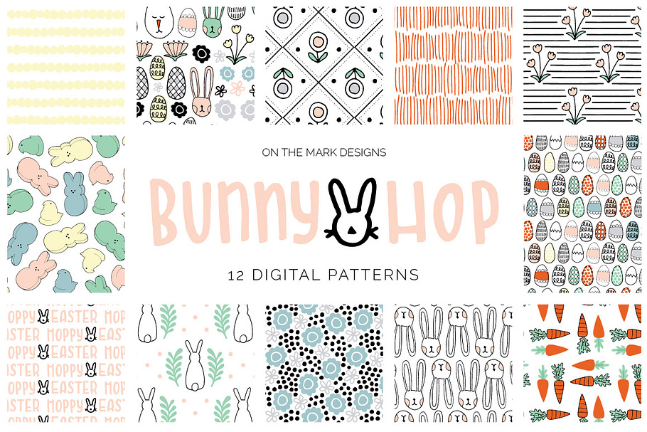 Hoppy Easter Digital Patterns
