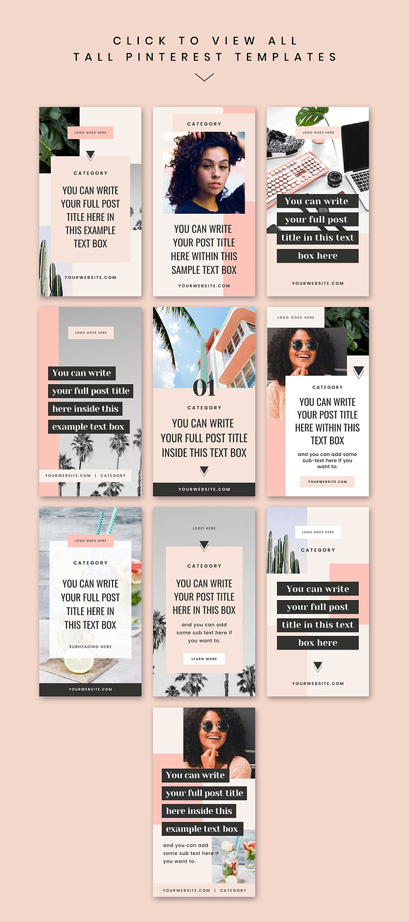 Luna Pinterest Templates in Pinterest Templates - product preview 3