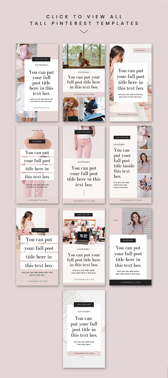 Blogette Pinterest Templates in Pinterest Templates - product preview 3