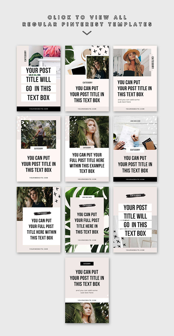 Tigress Pinterest Templates in Pinterest Templates - product preview 2