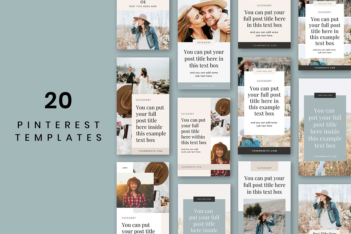 Lacy Pinterest Templates in Pinterest Templates - product preview 8