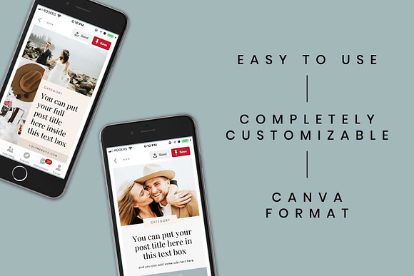 Lacy Pinterest Templates in Pinterest Templates - product preview 1
