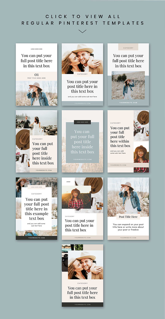 Lacy Pinterest Templates in Pinterest Templates - product preview 2