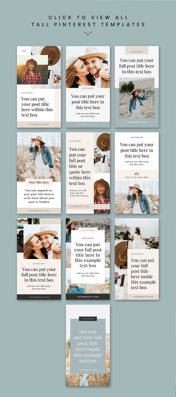 Lacy Pinterest Templates in Pinterest Templates - product preview 3