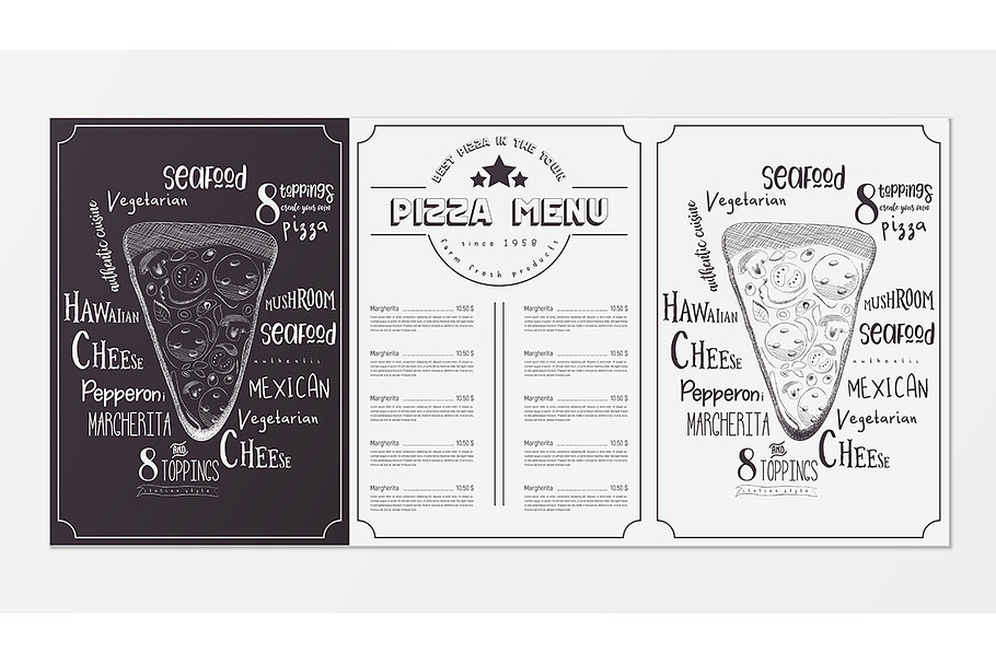 Pizza Menu Template in Flyer Templates - product preview 8