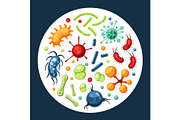 bacteria characters. viruses
