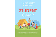 Student camp brochure template