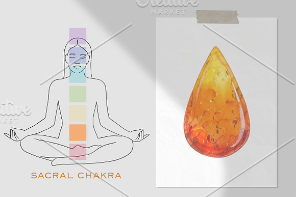 7 chakras - healing crystals in Illustrations - product preview 2