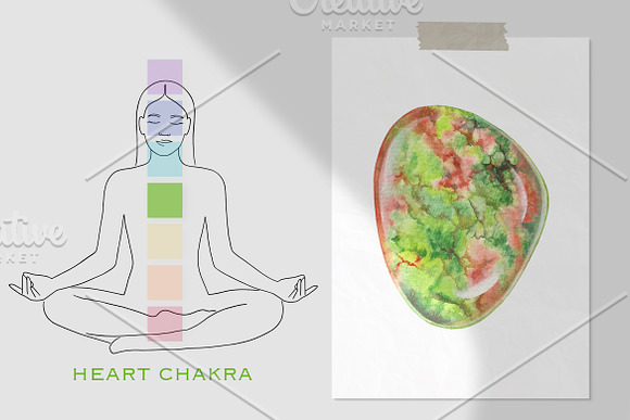 7 chakras - healing crystals in Illustrations - product preview 4