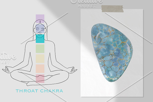 7 chakras - healing crystals in Illustrations - product preview 5