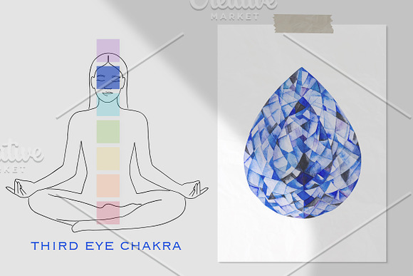 7 chakras - healing crystals in Illustrations - product preview 6