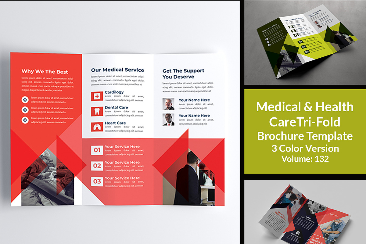 Medical & Health Care Tri Fold in Brochure Templates - product preview 8