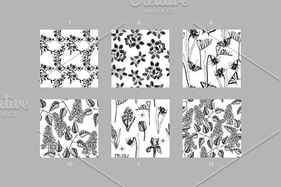 Floral Patterns Bundle. in Patterns - product preview 3