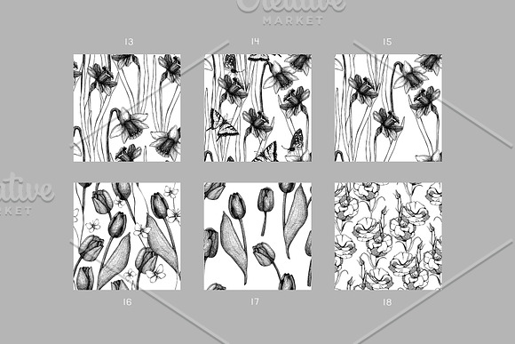 Floral Patterns Bundle. in Patterns - product preview 4