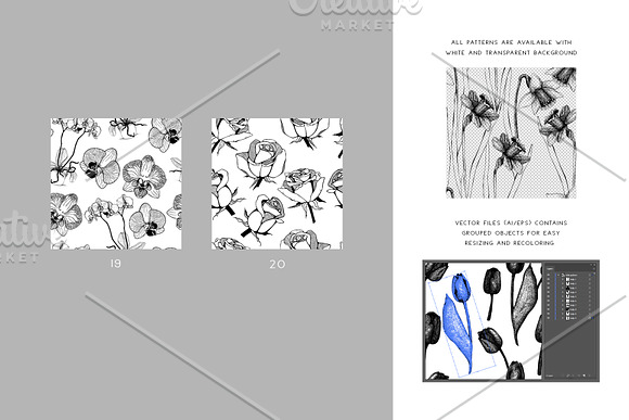 Floral Patterns Bundle. in Patterns - product preview 5