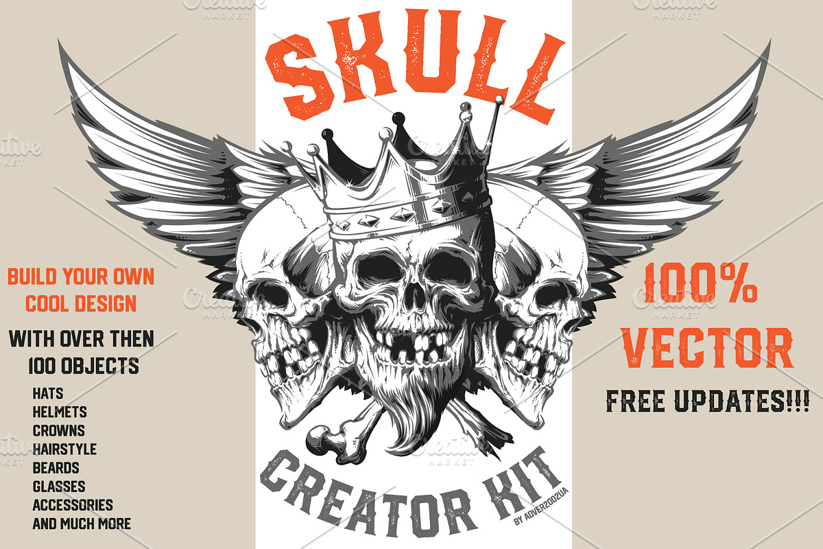 SKULL CREATOR Kit in Illustrations - product preview 8