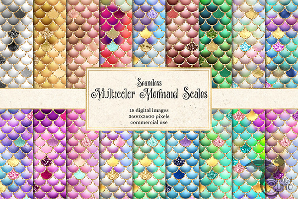 Multicolor Mermaid Scales