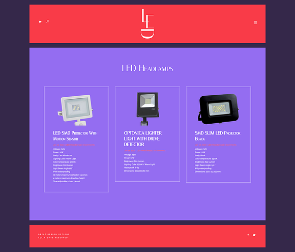 Led in WordPress Commerce Themes - product preview 3