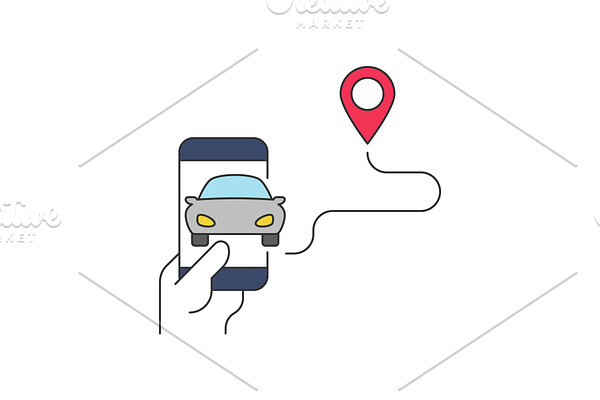 Car sharing service mobile app