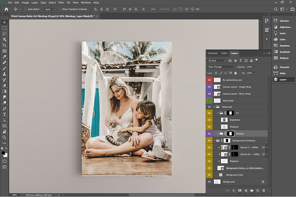 Portrait Canvas Ratio 2x3 Mockup 03 in Print Mockups - product preview 4