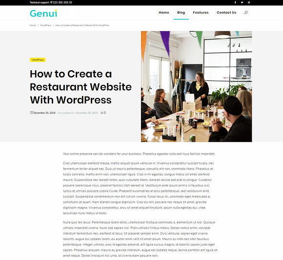 Genui - Portfolio & Blog Theme in WordPress Portfolio Themes - product preview 1
