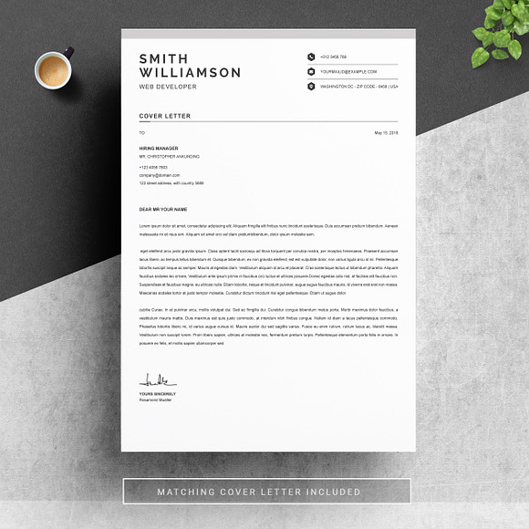 Clean Resume / CV Template MS Word in Letter Templates - product preview 5