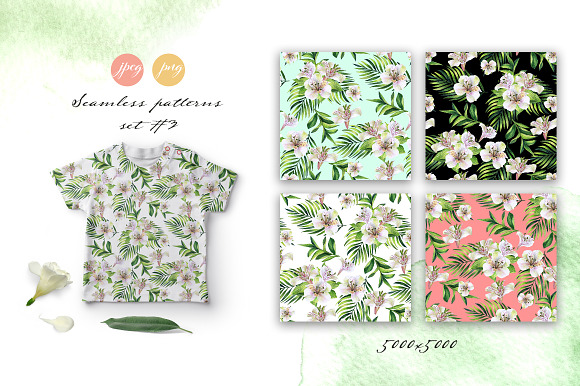 Spring mood. Watercolor floral set in Illustrations - product preview 7