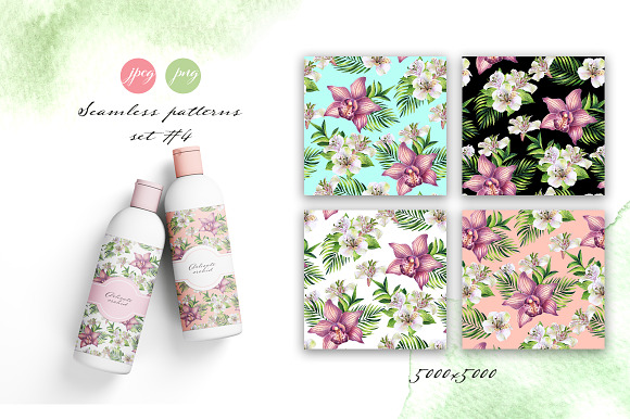 Spring mood. Watercolor floral set in Illustrations - product preview 8