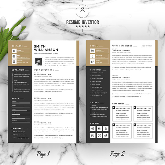 Modern Resume Template, Cover Letter in Letter Templates - product preview 4