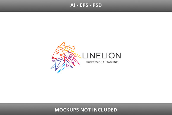 Line Lion Logo in Logo Templates - product preview 2