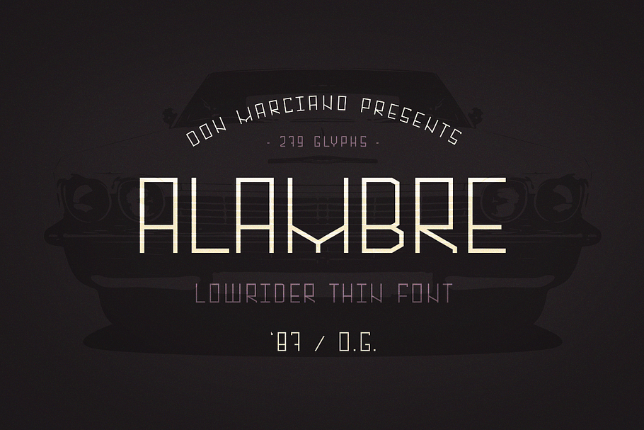 Alambre Lowrider Thin in Sans-Serif Fonts - product preview 8