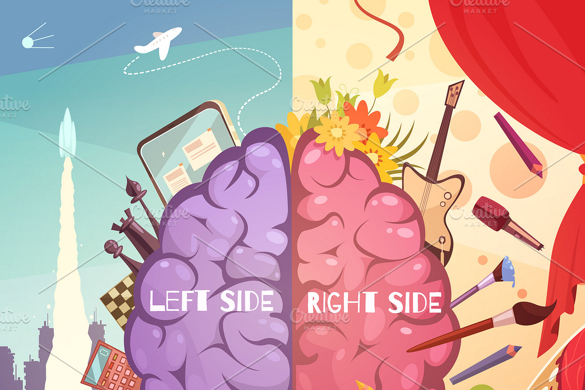 Human brain symbolic poster in Illustrations - product preview 8