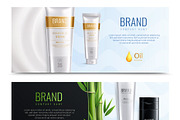 Cosmetic smears banner set